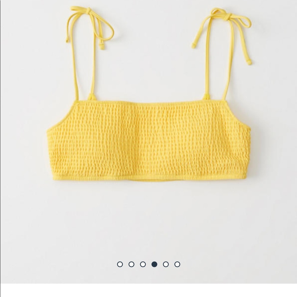 Abercrombie and Fitch Smocked Bralette Bikini Top